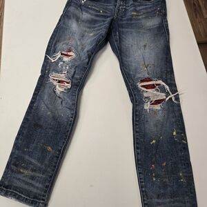 Boys Distressed Blue Jeans